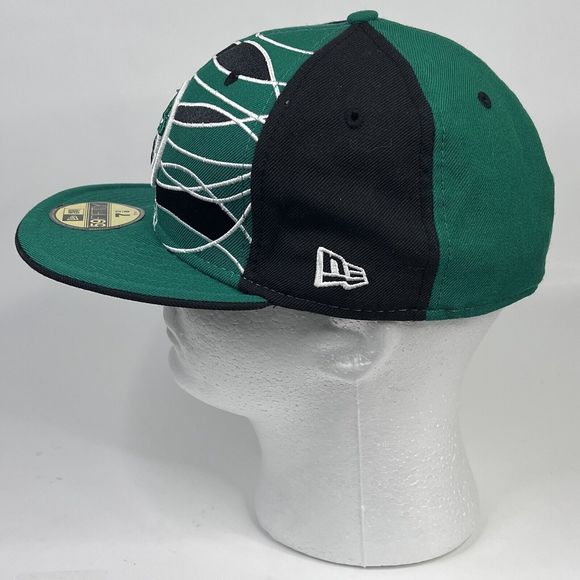 Boston Celtics New Era 59Fifty SnapBack Hat Cap Hardwood Classics Green Black - Picture 6 of 12
